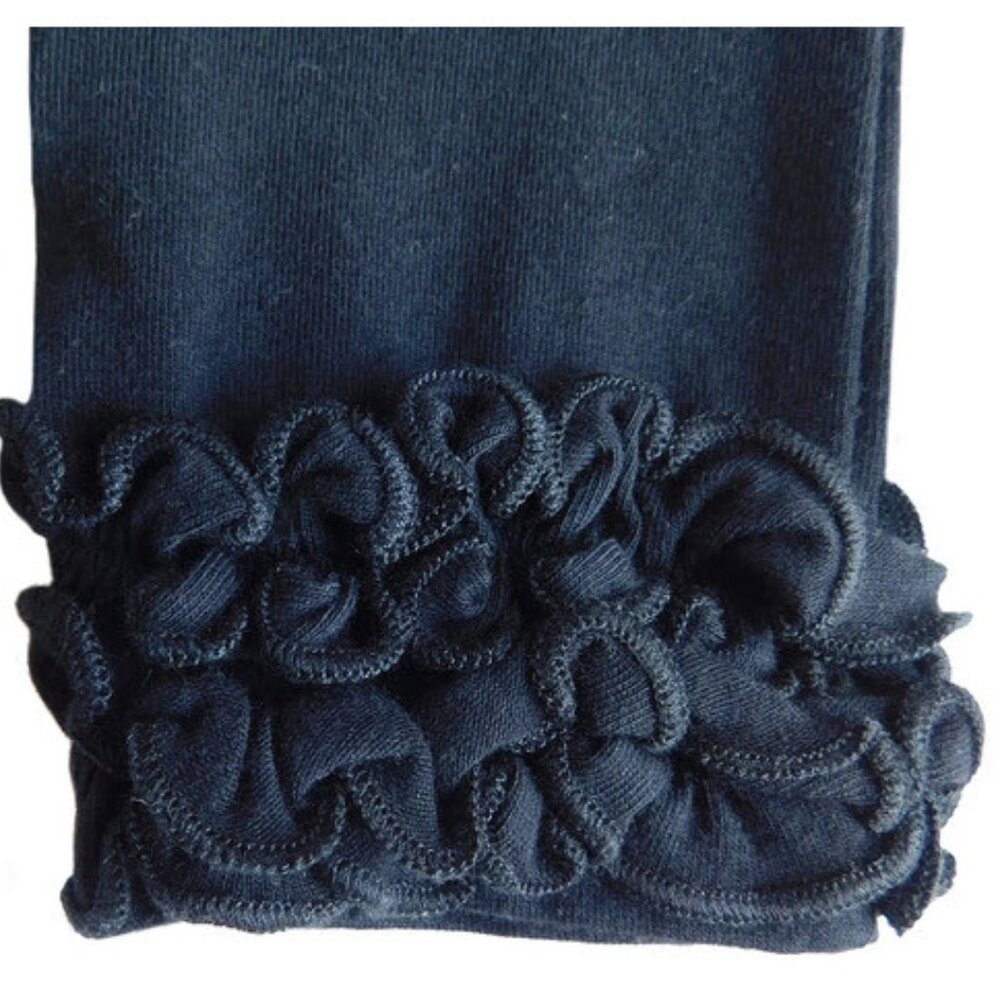 Black Ruffle Leggings - Picture 3 of 3